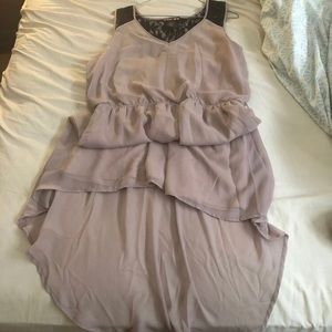 Beige high-low dress